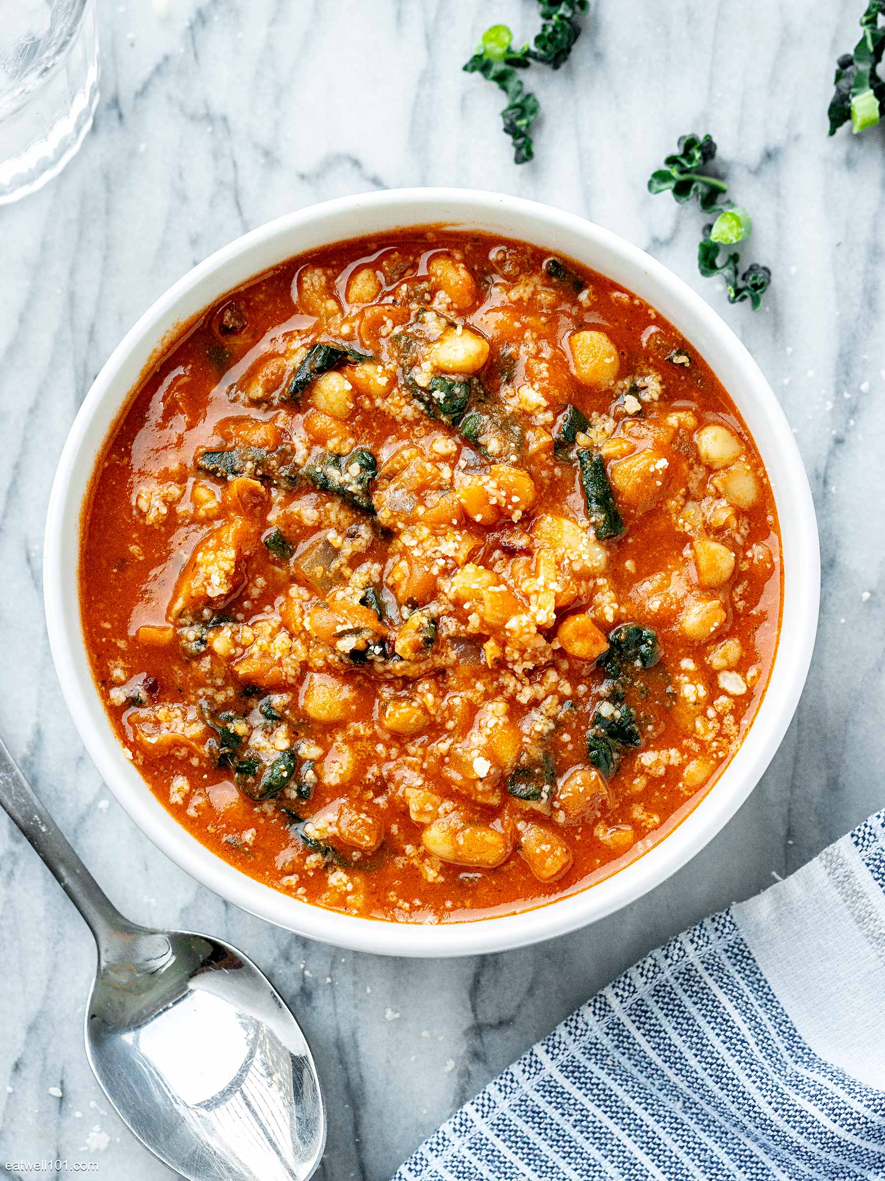 white bean soup bowl