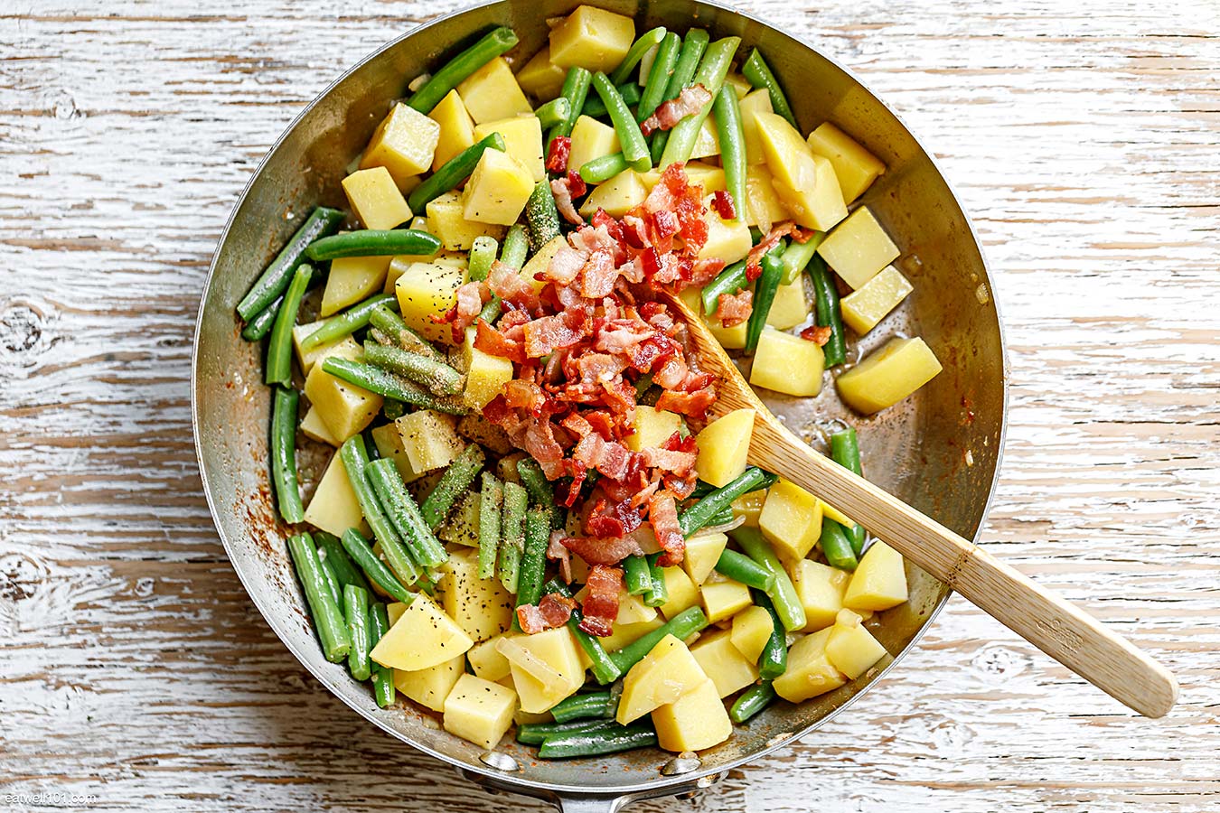 Bacon Potato and Green Beans recipe 1