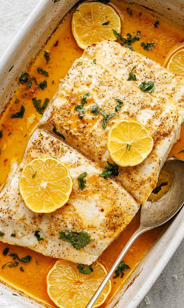 Baked Fish with Lemon Butter