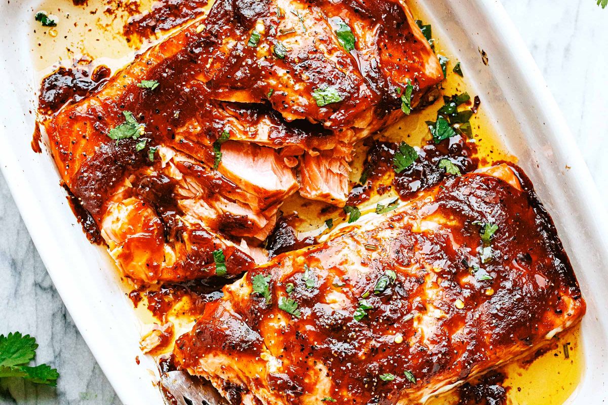 BBQ Baked Salmon {10-Minute }