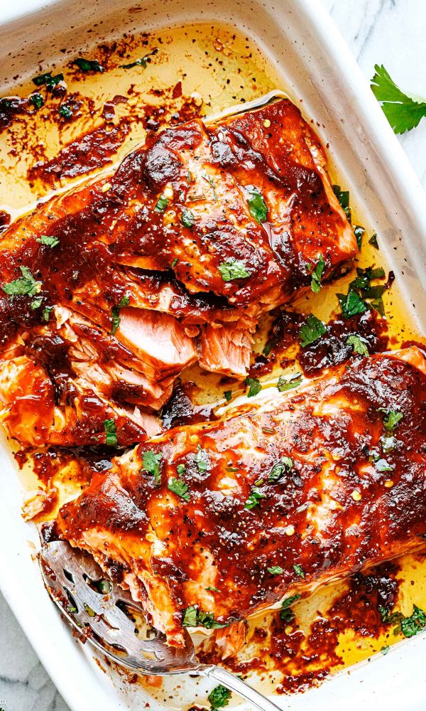 BBQ Baked Salmon {10-Minute }