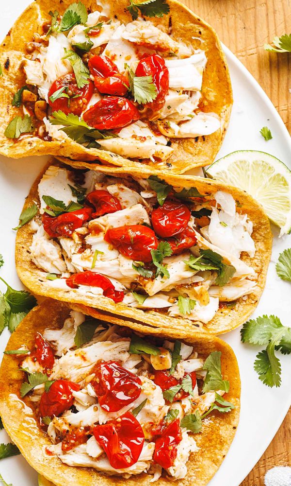 Roasted Halibut Fish Tacos