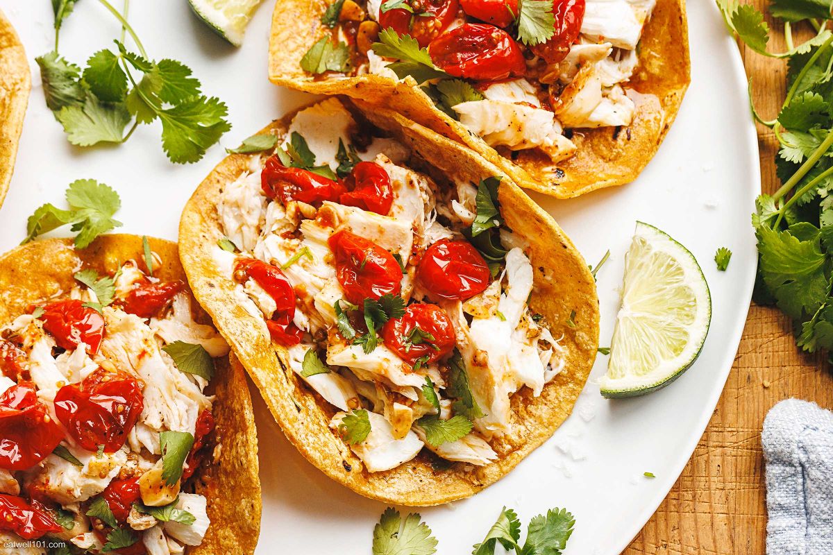 Roasted Halibut Fish Tacos