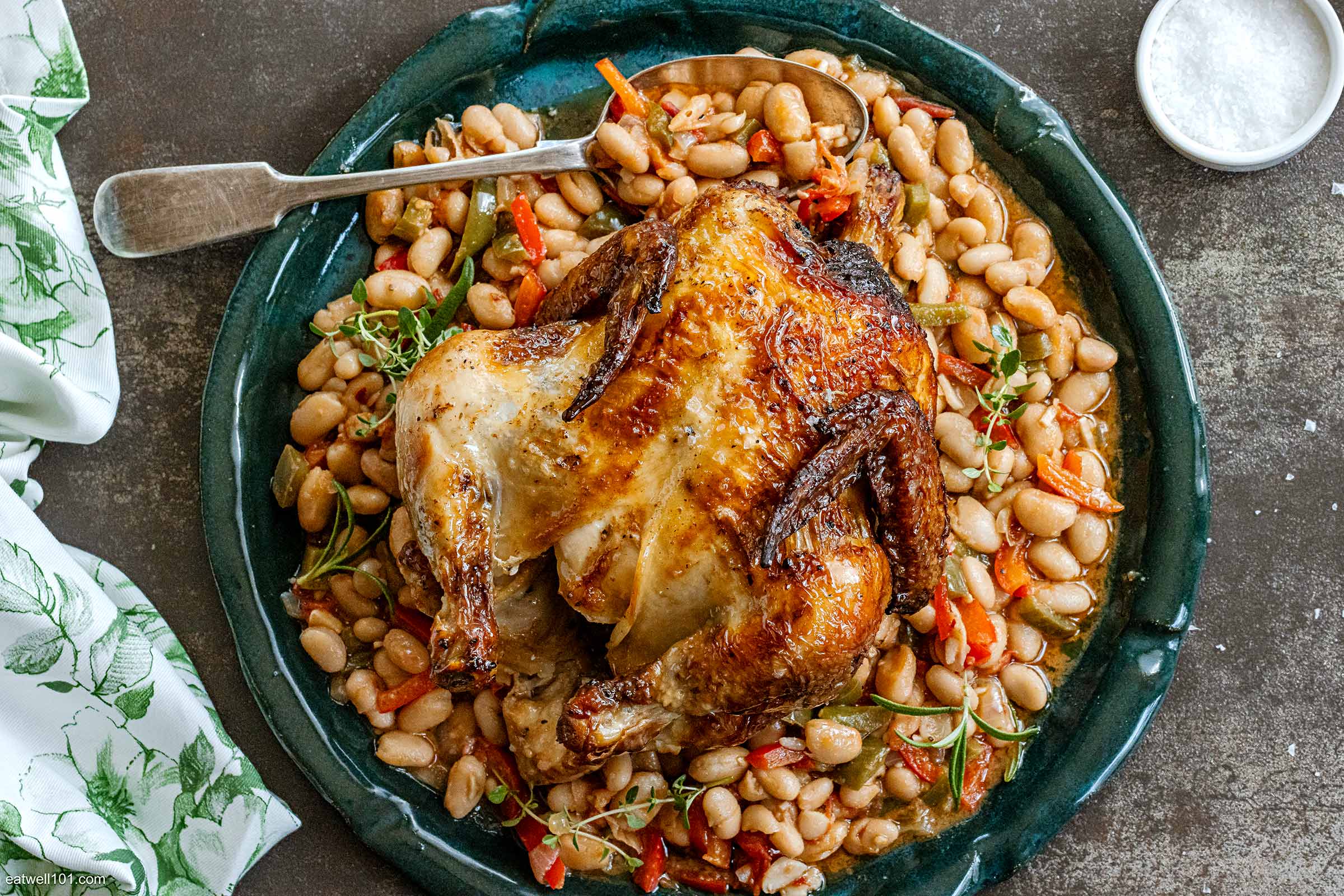 Roasted Chicken with White Beans