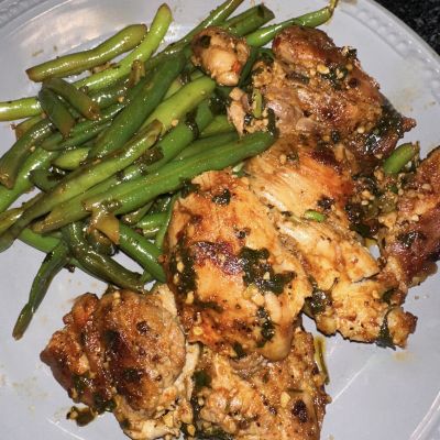 Lemon Garlic Butter Chicken and Green Beans