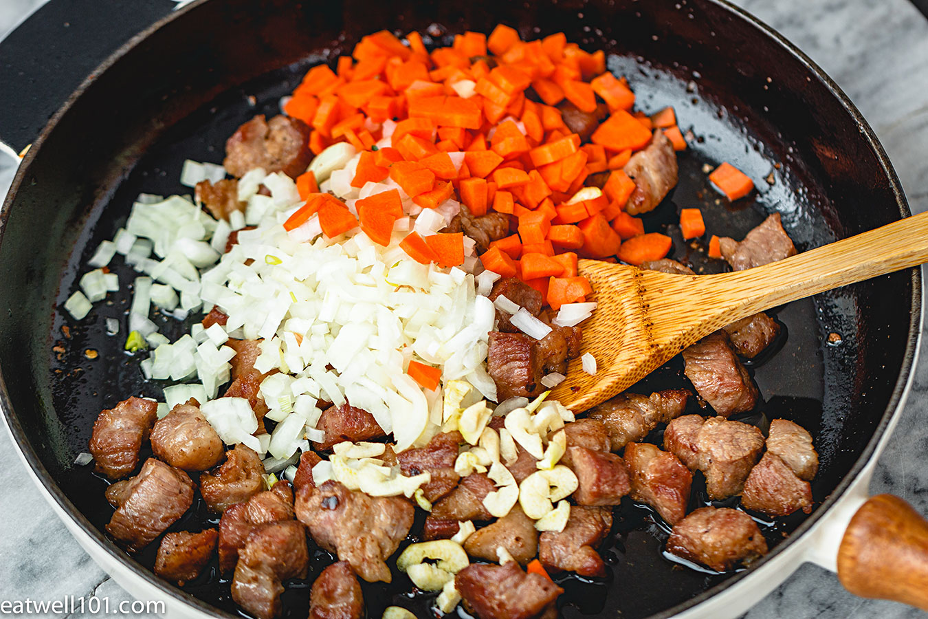 braiseed pork dinner