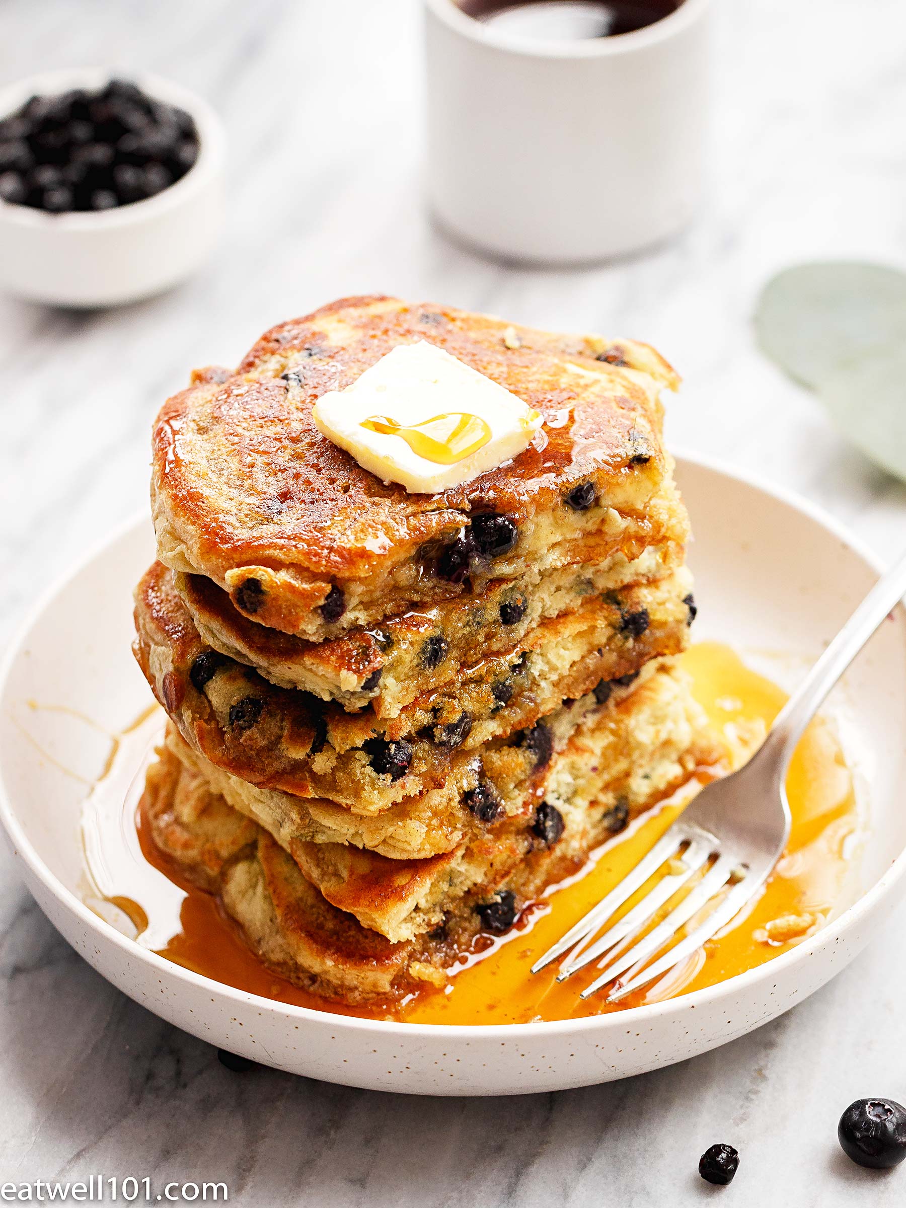 easy blueberry pancakes recipe - #recipe by #eatwell101®