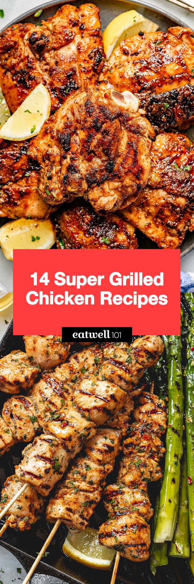 14 Super Grilled Chicken Recipes - #grilled #chicken #recipes - Quick and Easy Grilled Chicken Recipes that will please any crowd! If you love chicken, here are 14 juicy and delicious grilled chicken ideas: Grilled chicken skewers, grilled chicken thighs, grilled chicken breasts, grilled chicken salad, and so much more!