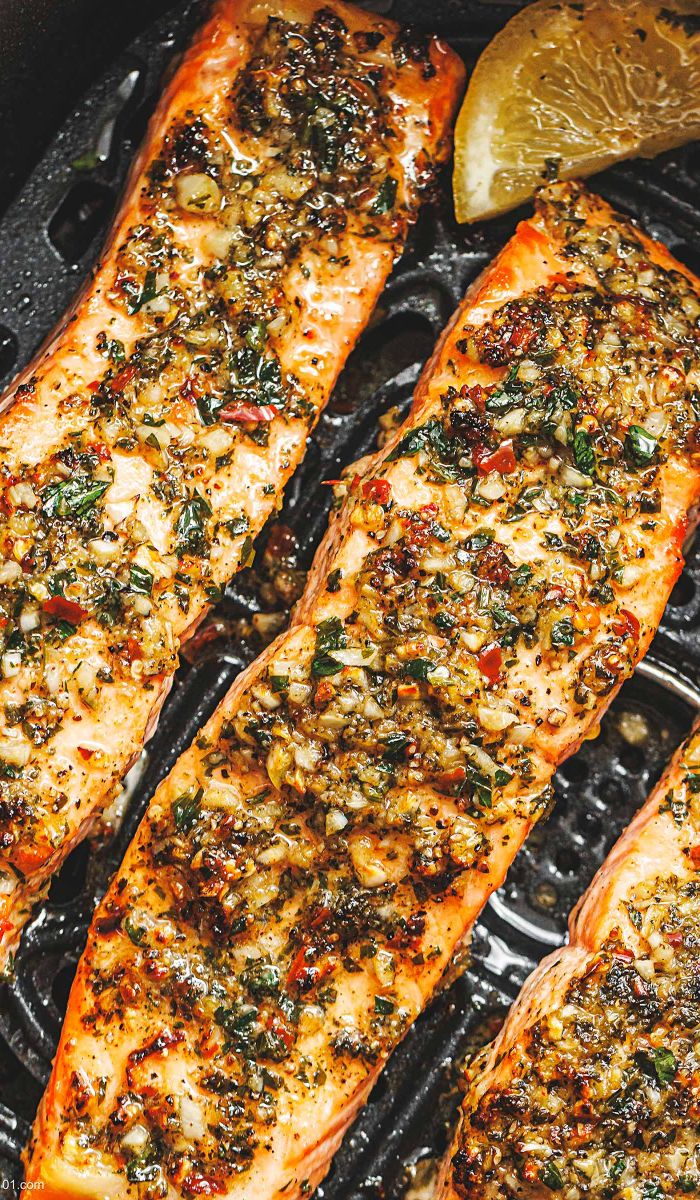 Garlic Butter Air Fryer Salmon