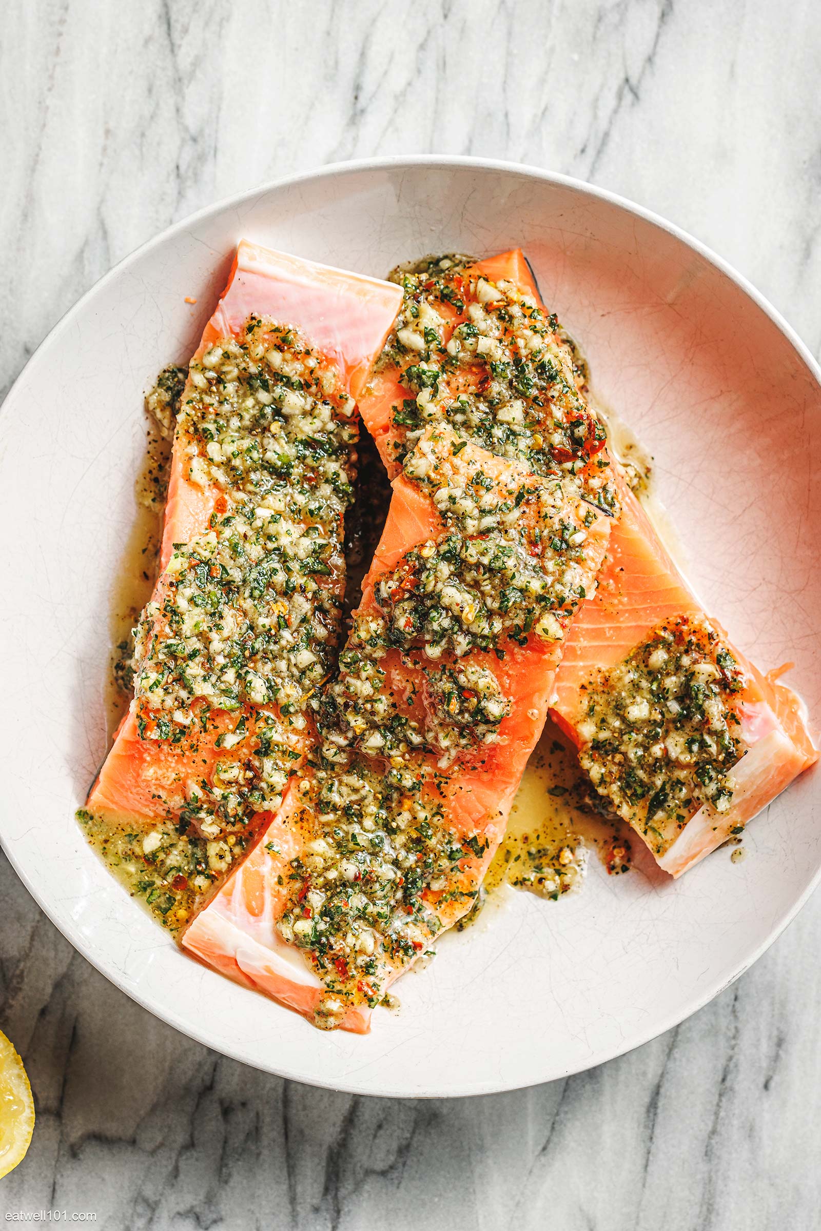 marinated salmon