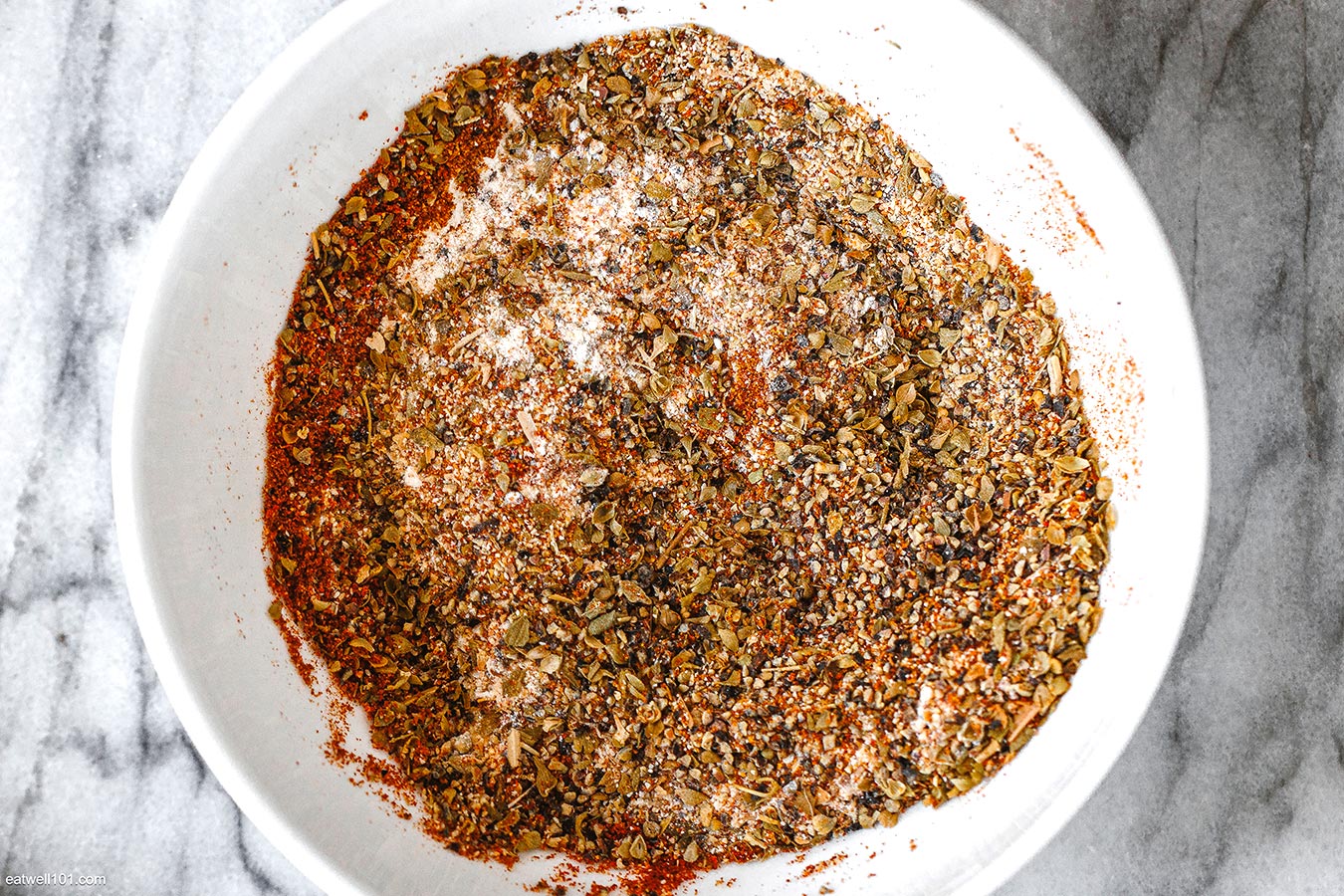 mixed dry rub ingredients in a bowl