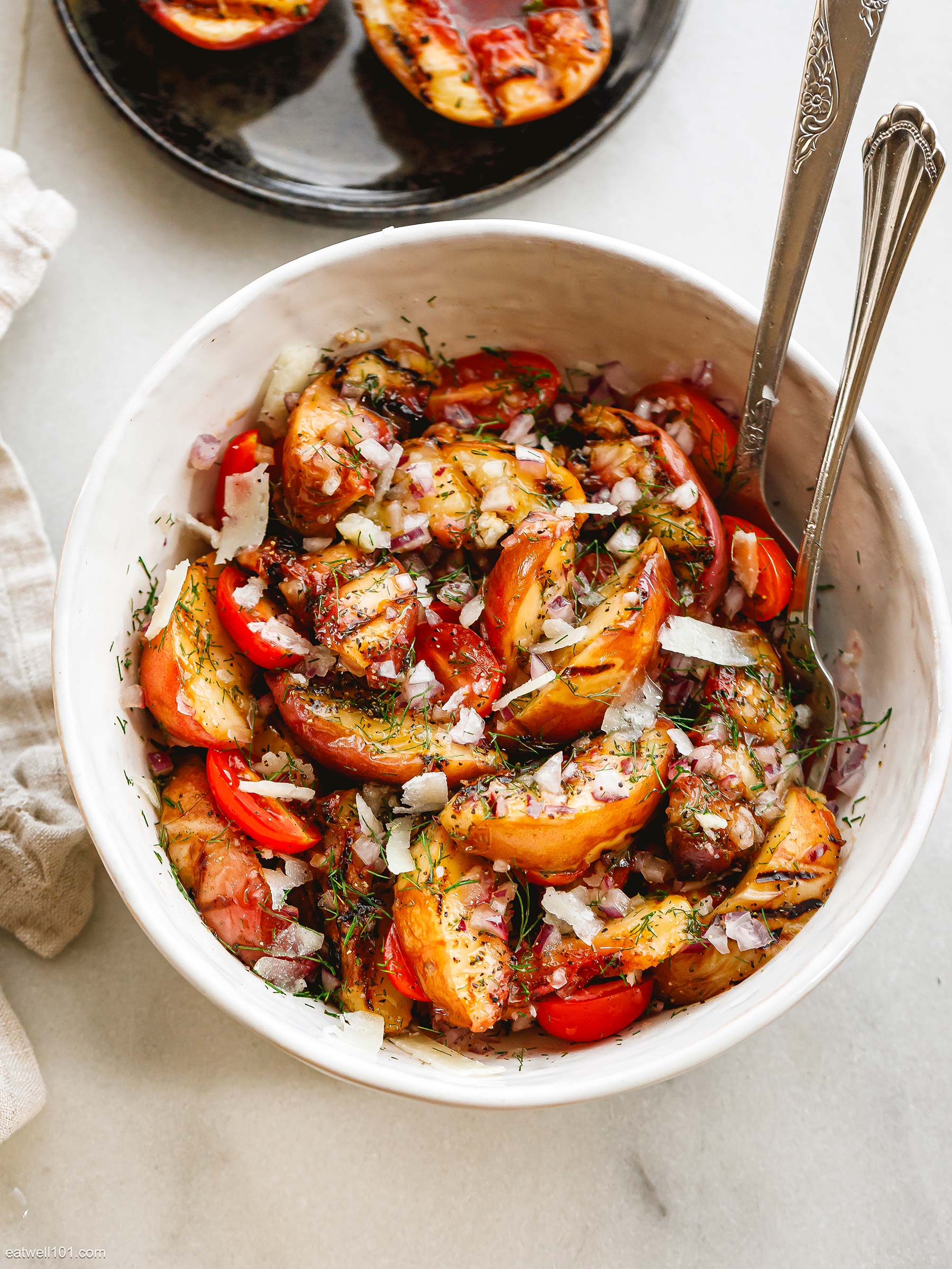 easy peach salad