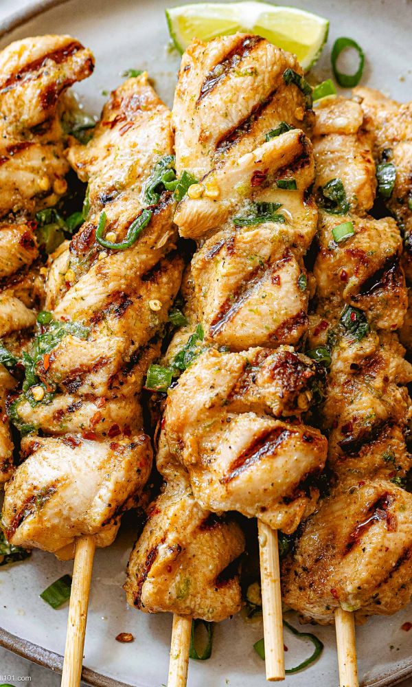 Honey Lime Chicken Skewers