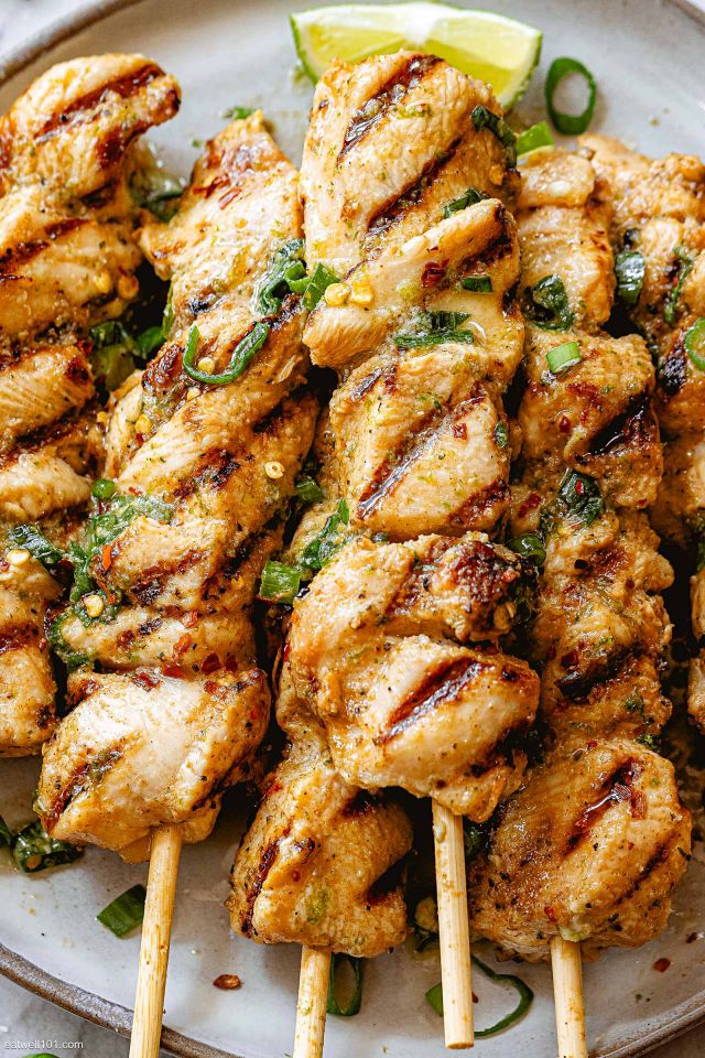 Honey Lime Chicken Skewers