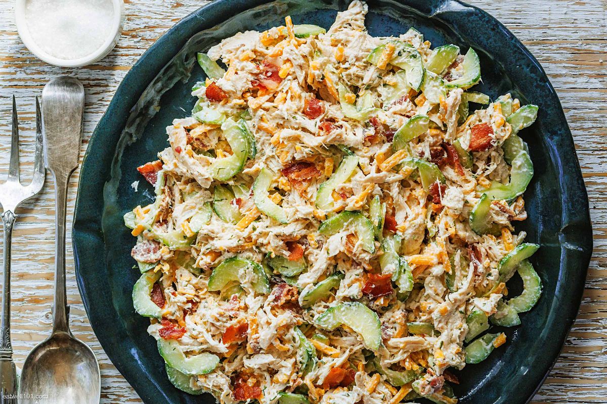 Bacon Ranch Chicken Salad {Quick and Easy}