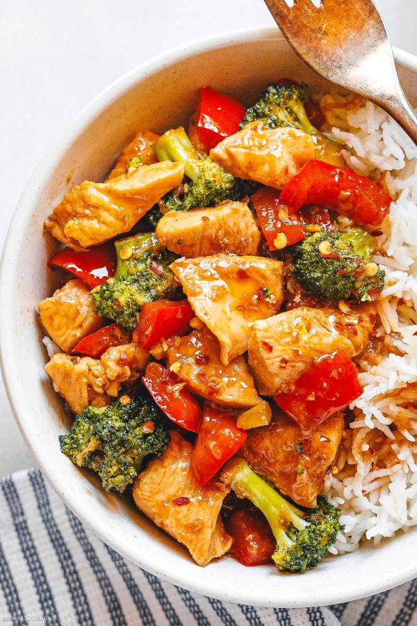 Easy Teriyaki Chicken Rice - #recipe by #eatwell101 - https://www.eatwell101.com/teriyaki-chicken-rice-recipe