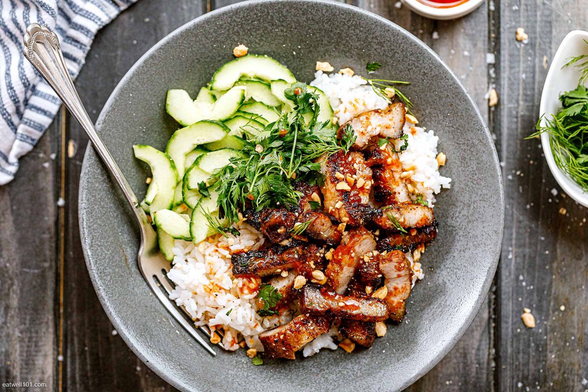 Glazed Pork Belly Rice Bowl