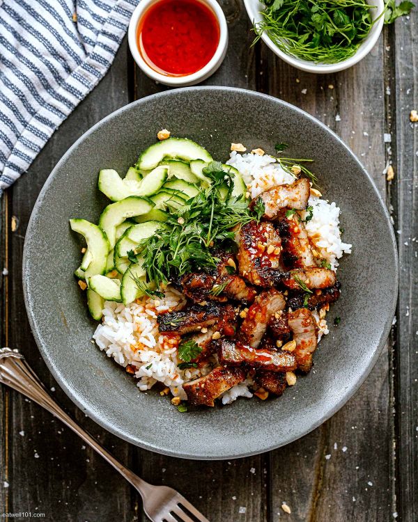 Glazed Pork Belly Rice Bowl