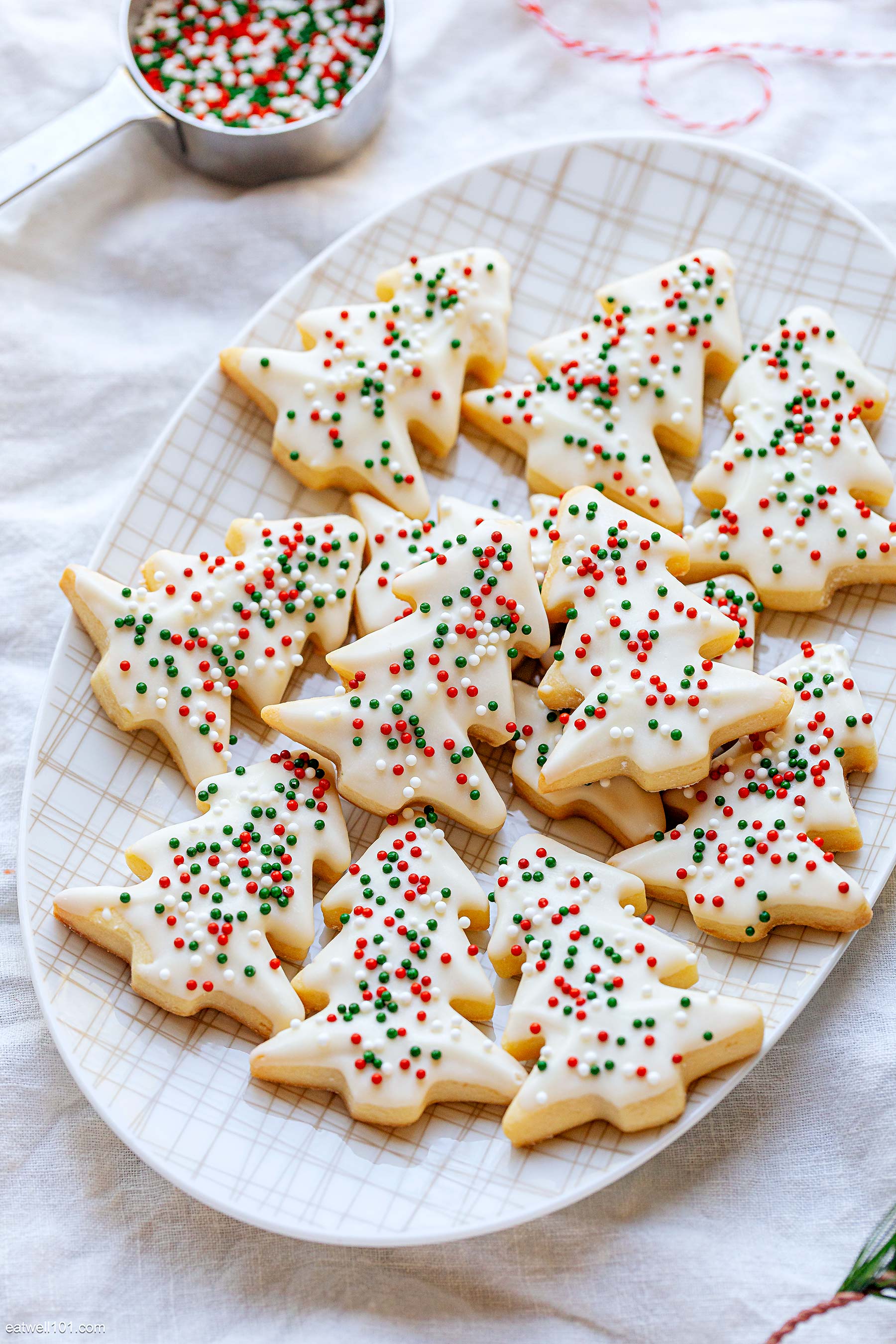 Christmas Tree Shortbread Cookies