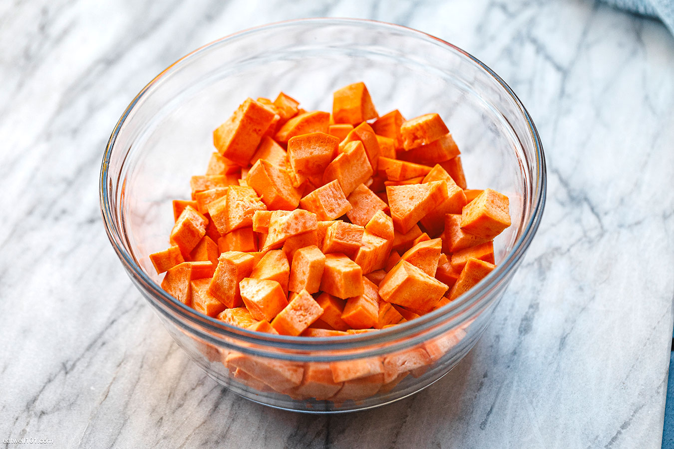 seasoned sweet potato cubes
