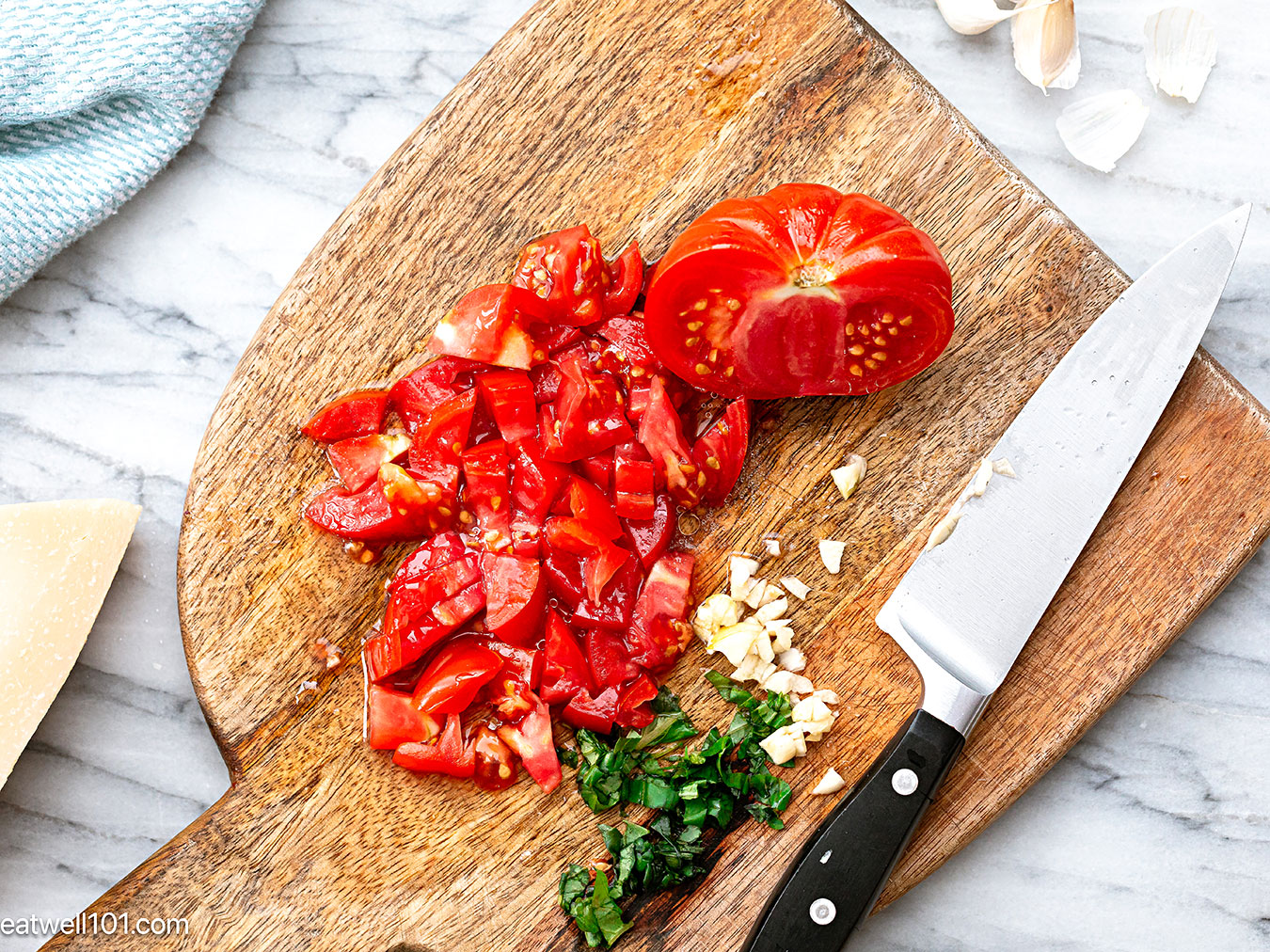 bruschetta dip preparation steps
