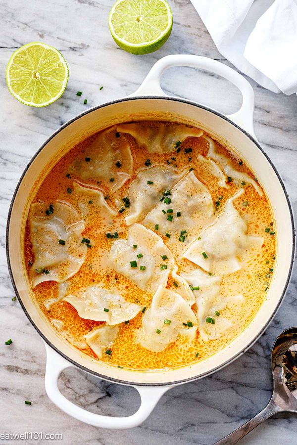Thai Red Curry Dumpling Soup Recipe