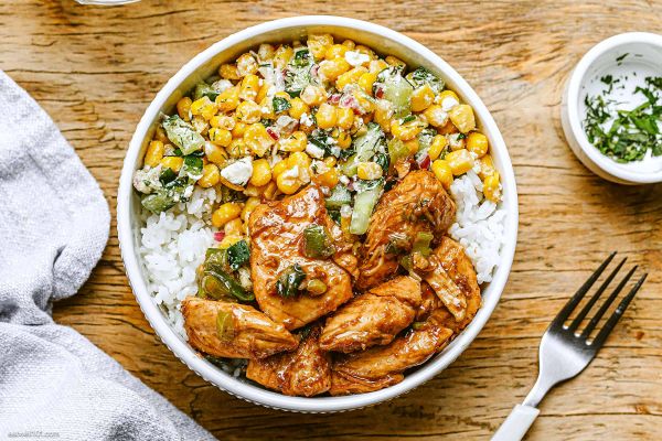 chicken stir fry rice bowl recipe