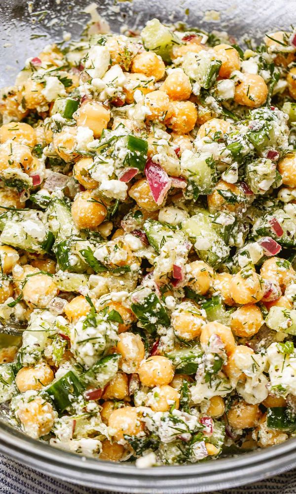 Feta Chickpea Salad