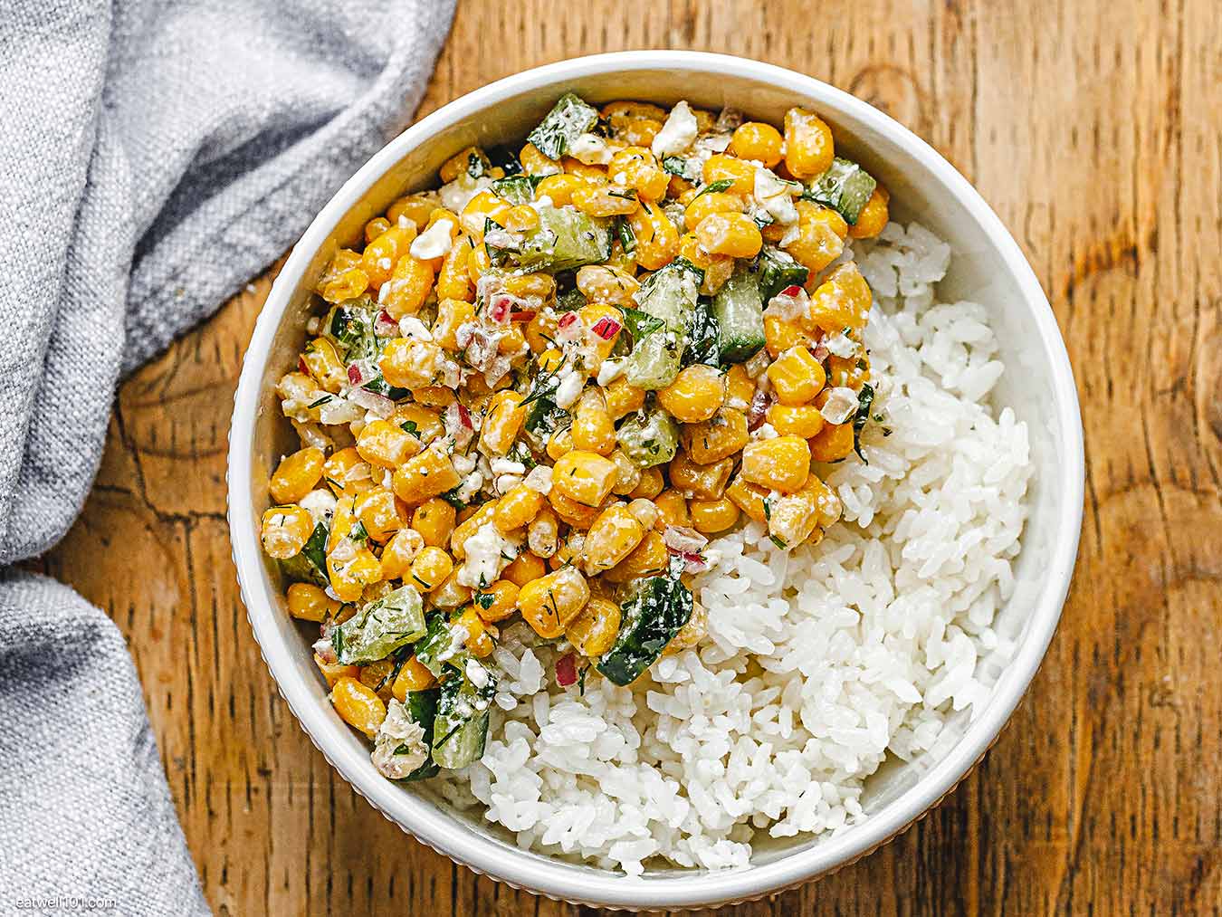 rice and salad bowl