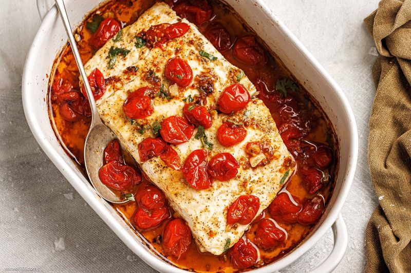 Baked Halibut Recipe with Tomato — Eatwell101