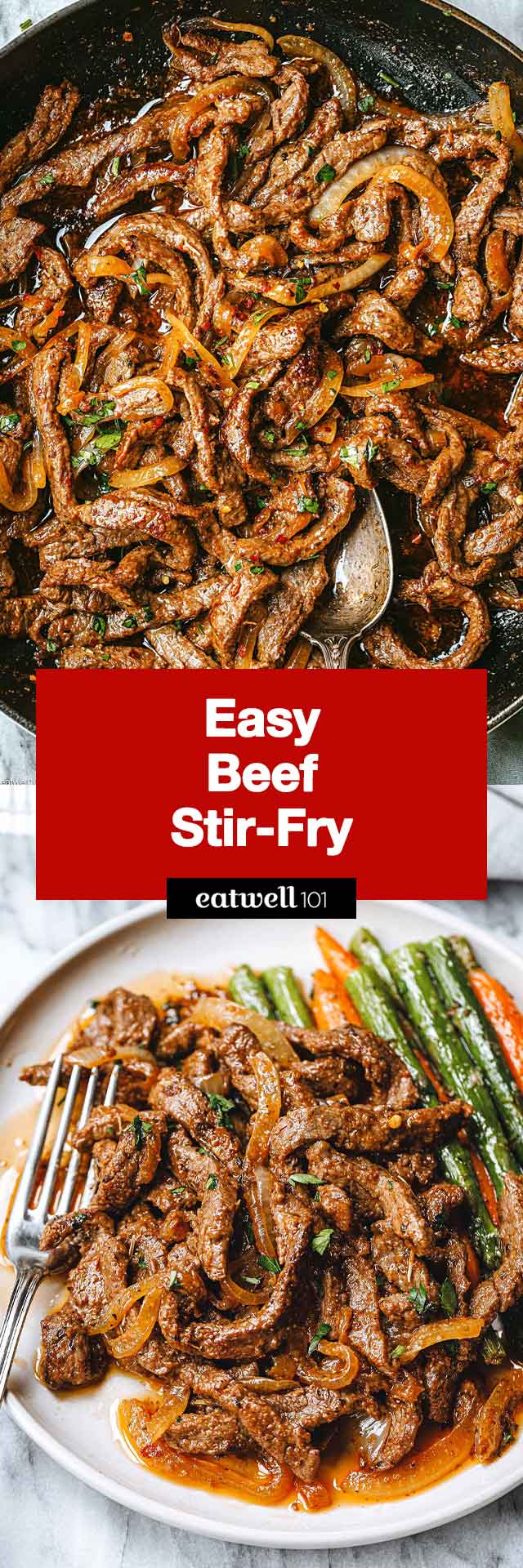 Easy Beef Stir-Fry - #beef #recipe #eatwell101 - This easy beef stir fry is a quick weeknight dinner or meal-prep lunch with the most delicious flavors!