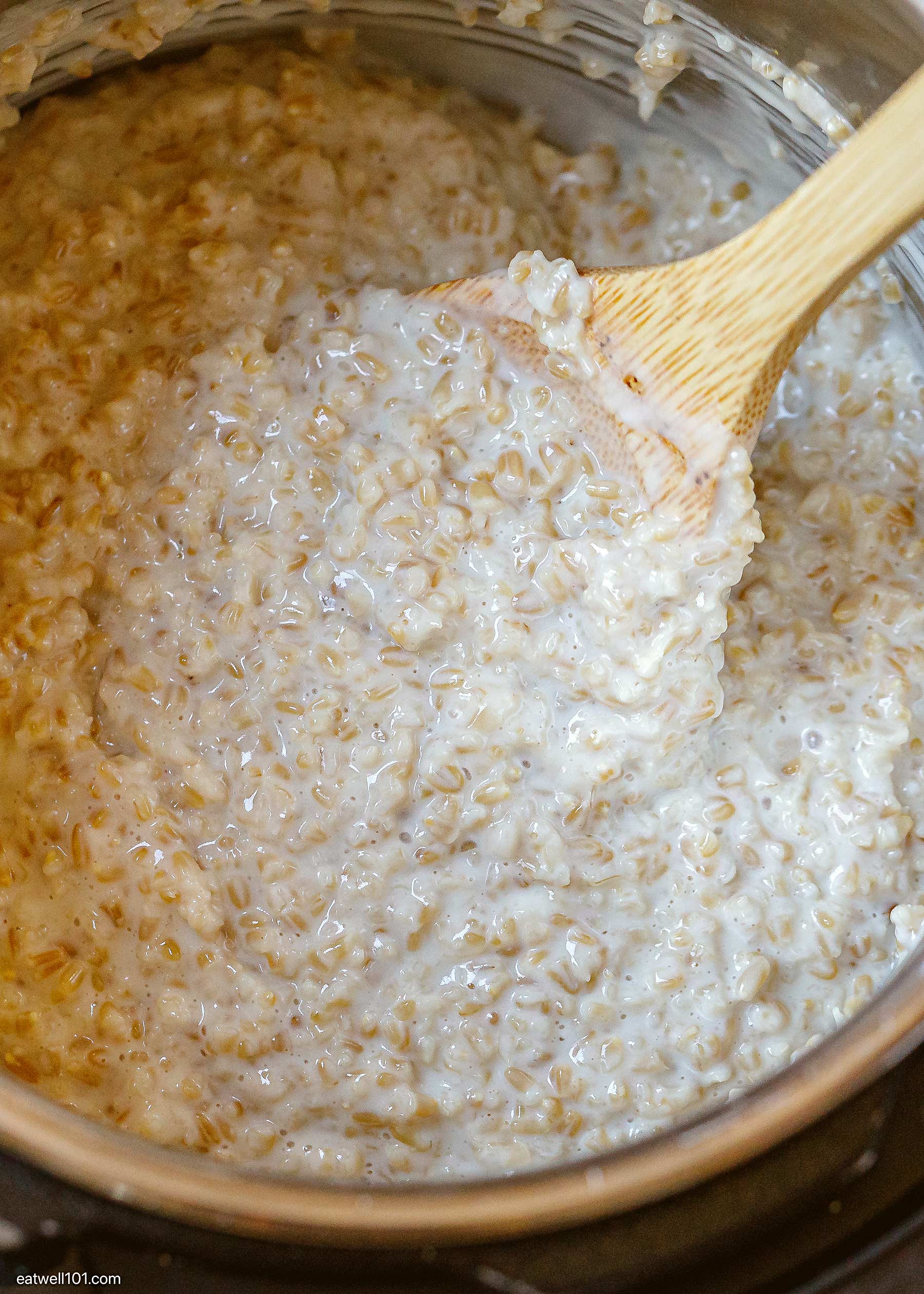 instant-pot steel-cut oats stirred