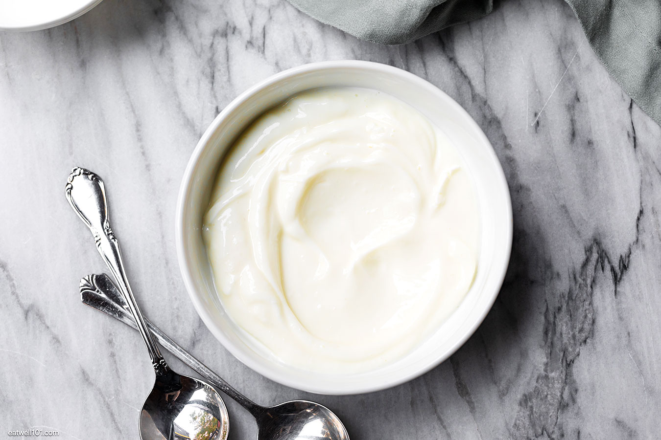 vanilla greek yogurt in a bowl