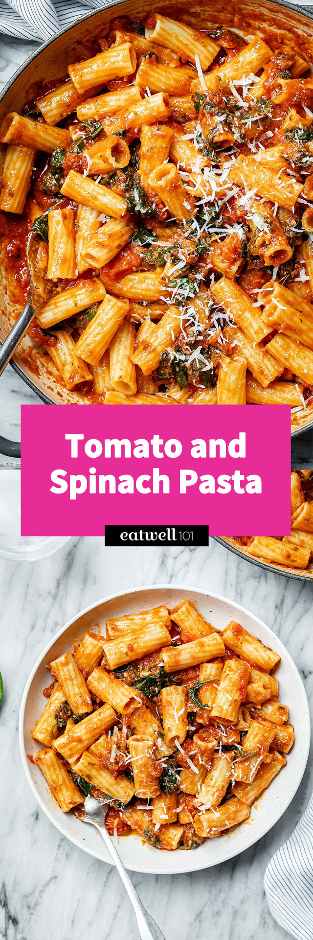 Tomato and Spinach Pasta - #pasta #recipe #eatwell101 - Our Tomato and Spinach Pasta is perfect when you need a quick dinner on the table. Try it tonight!
