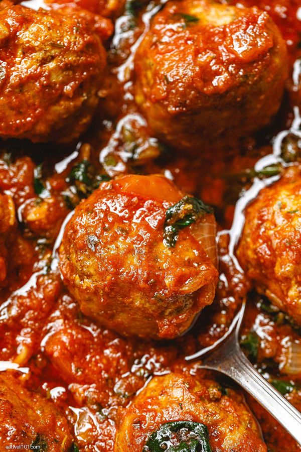 Turkey-Ricotta Meatballs - #recipe by #eatwell101 - https://www.eatwell101.com/turkey-ricotta-meatballs-recipe