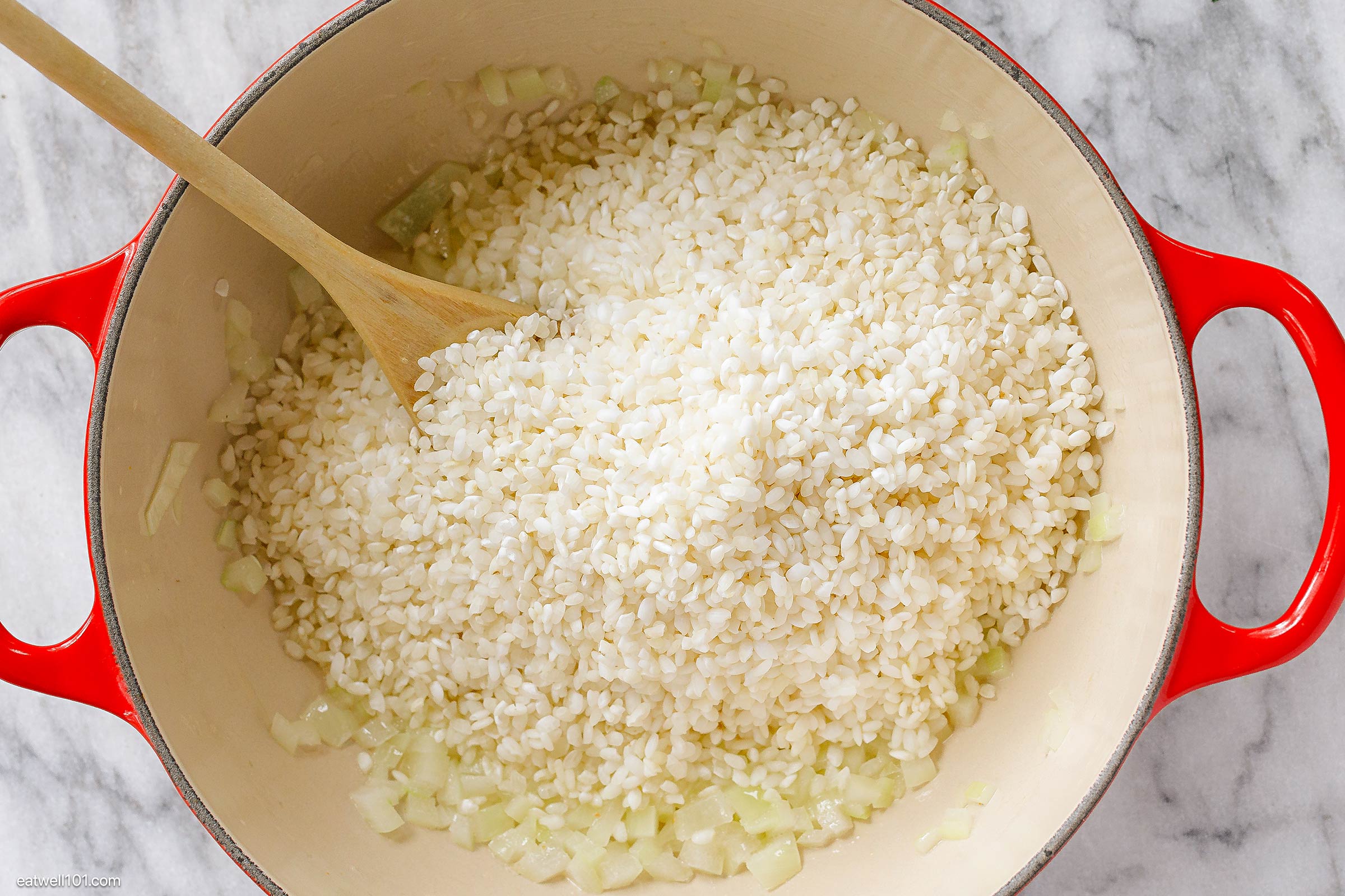 sauteed rice for risotto