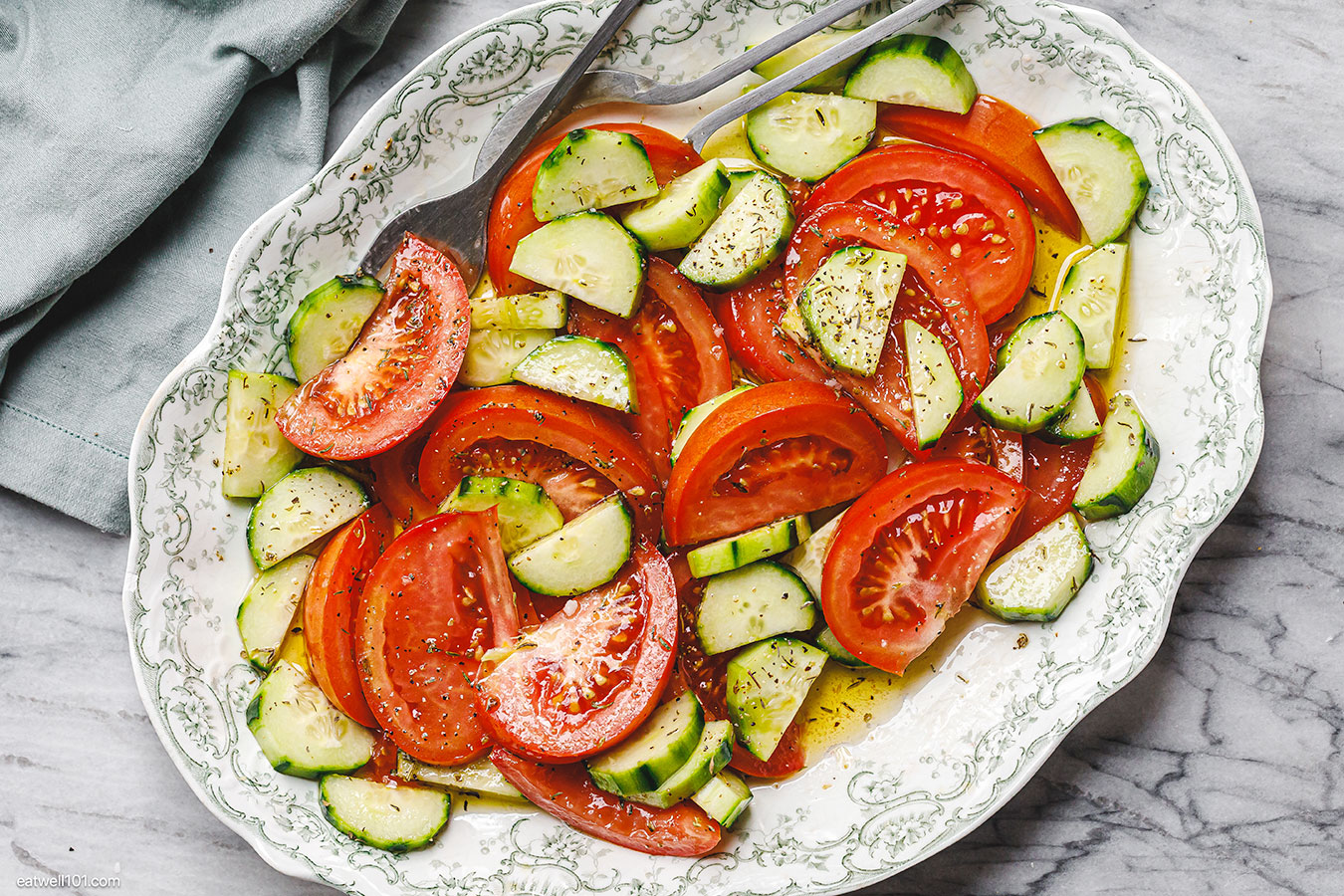 tomato and cucumber salad