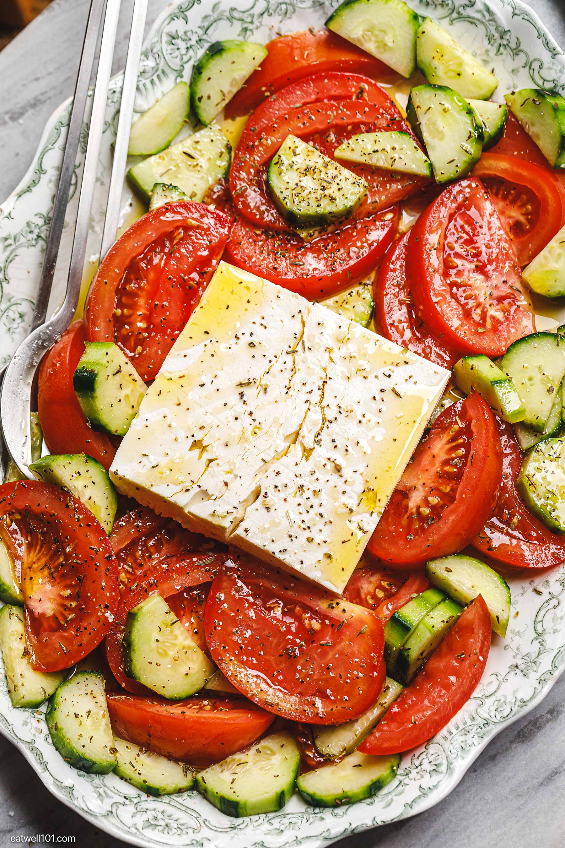 tomato cucumber greek salad