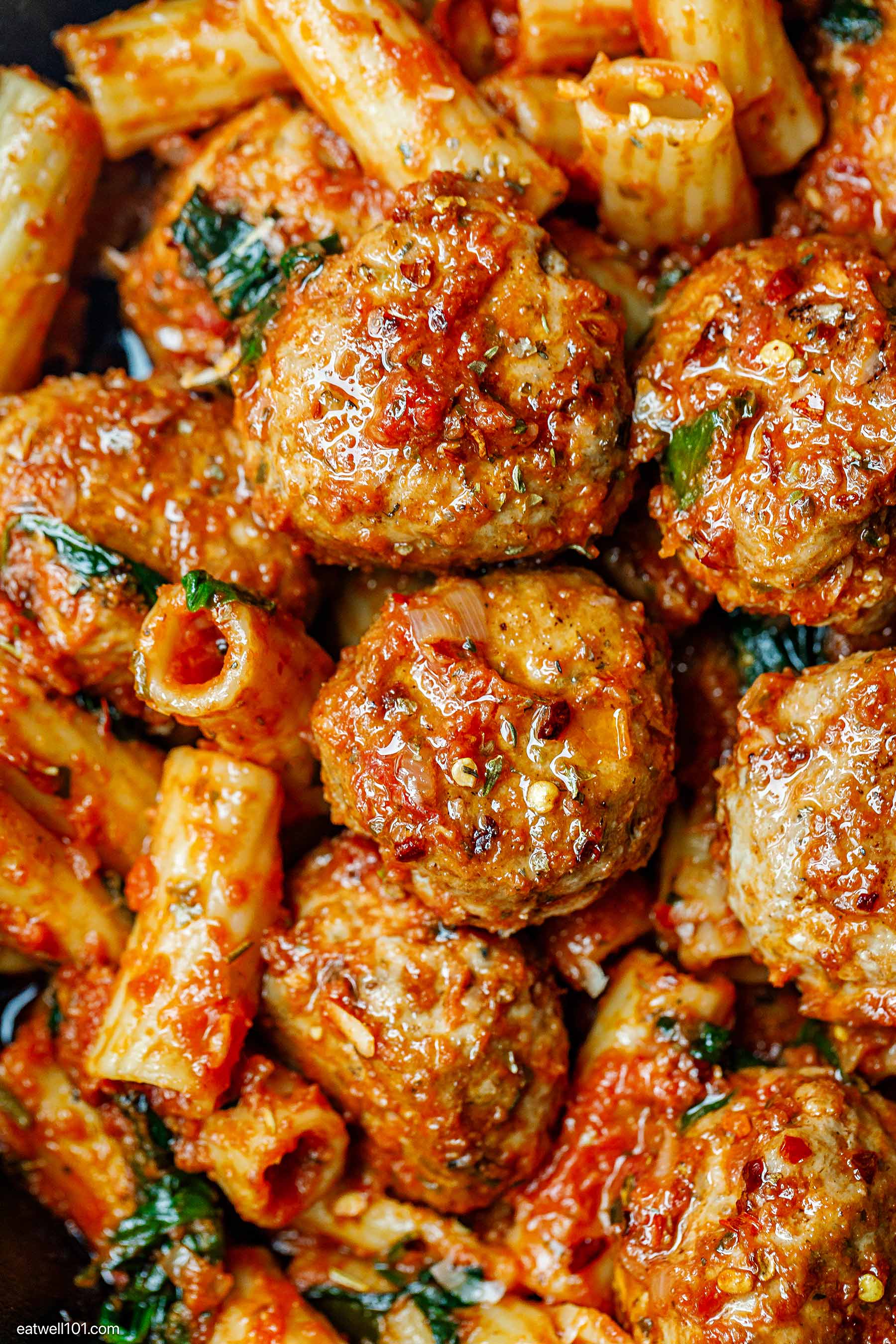 turkey meatballs with pasta