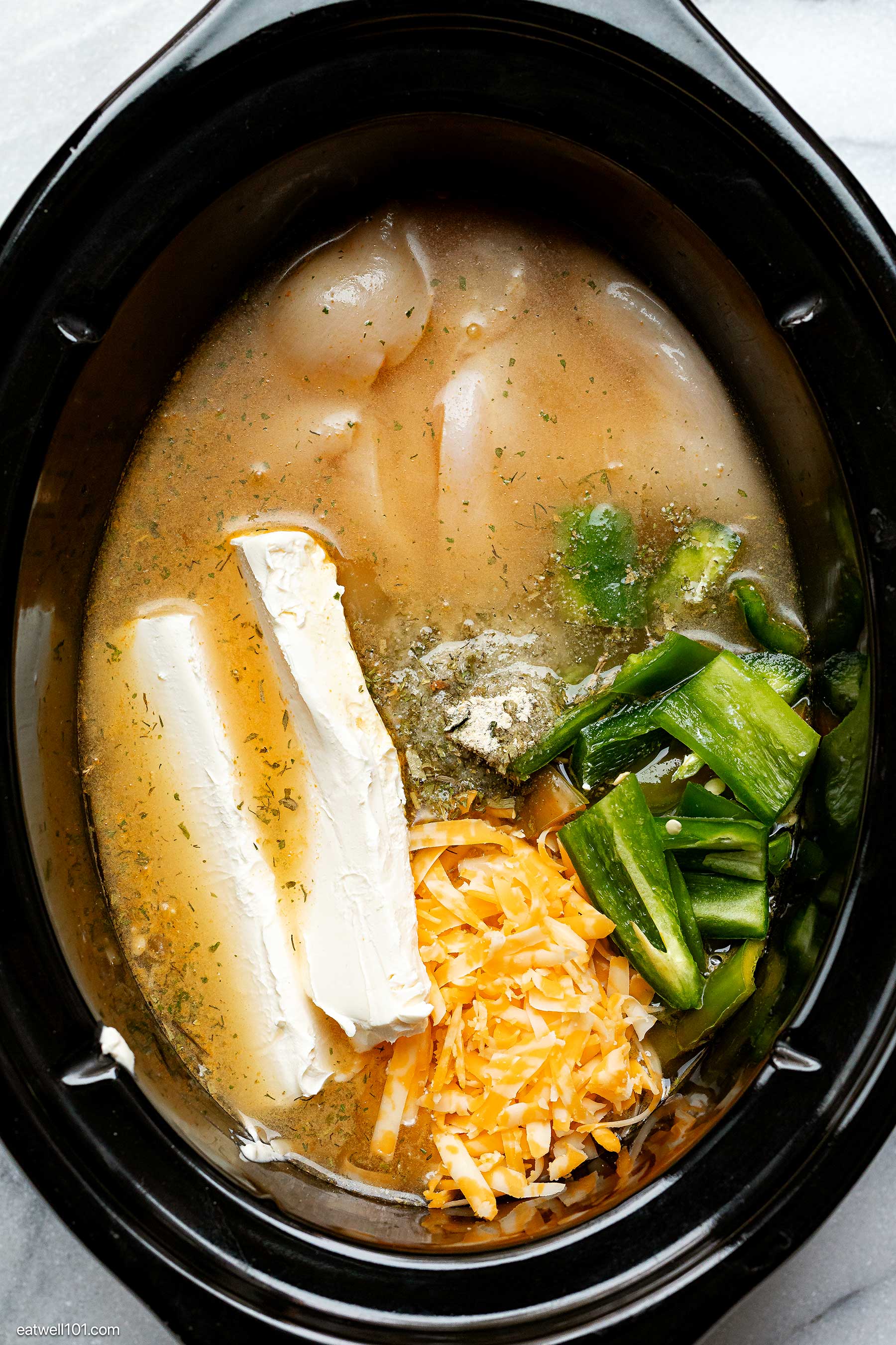 crockpot Jalapeno popper chicken soup recipe
