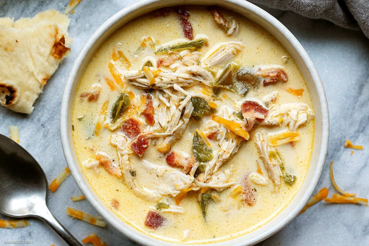 Slow Cooker Jalapeño Popper Chicken Soup