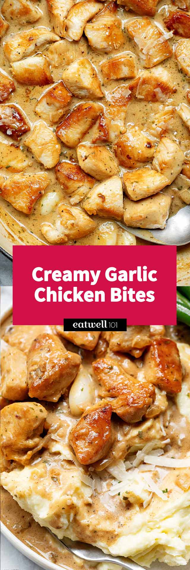 These creamy chicken bites are quick, comforting, and versatile — perfect with mashed potatoes and greens for a cozy, balanced dinner!