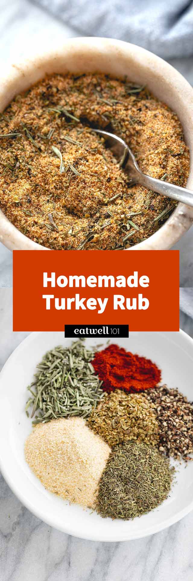 Turkey Rib Recipe - #turkey #rub #seasoning #recipe #eatwell101 - This turkey rub recipe is savory and rich in flavor. It is the perfect spice rub to season your roasted turkey.