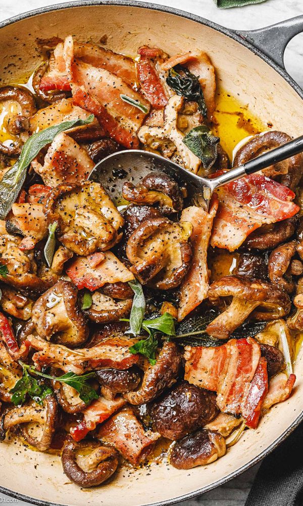Bacon Mushrooms Skillet
