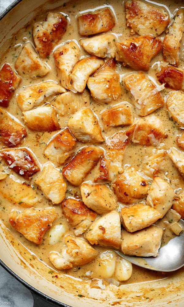 Creamy Garlic Chicken Bites