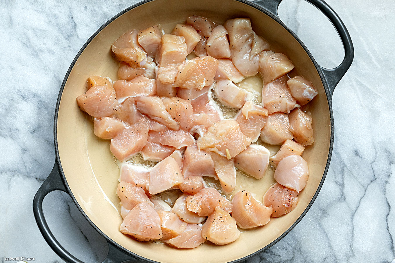 pan seared chicken bites