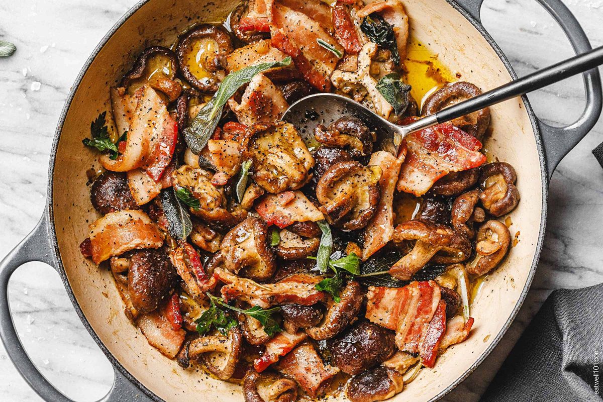 Sage Bacon Mushrooms