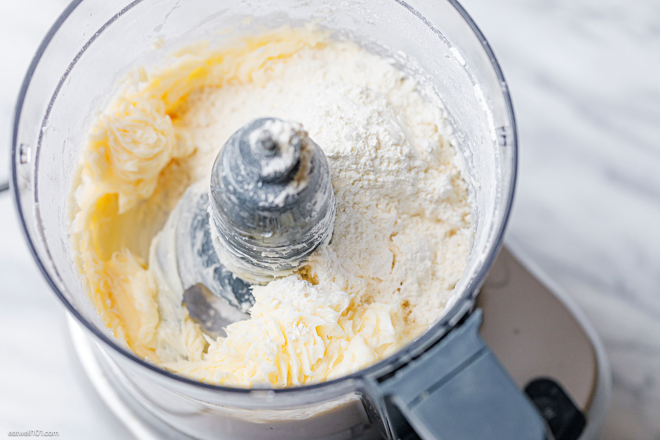 mixing shortbread cookie dough