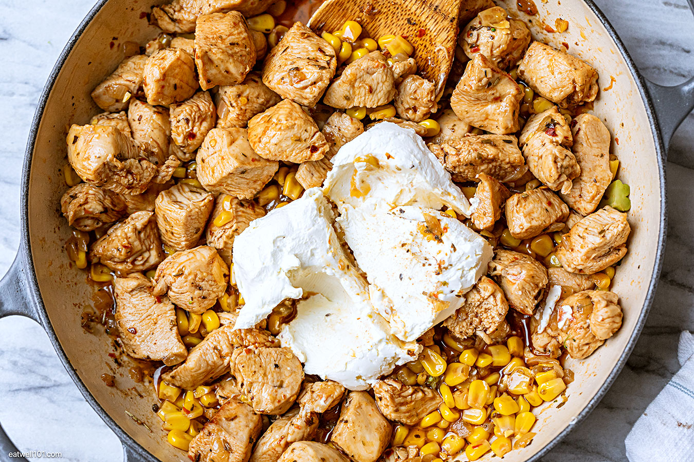 chicken and cream cheese sauce