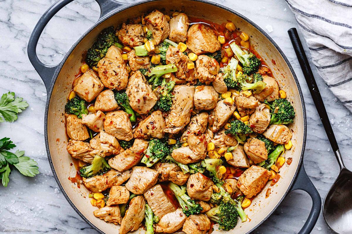 Chicken Stir-fry with Broccoli and Sweetcorn
